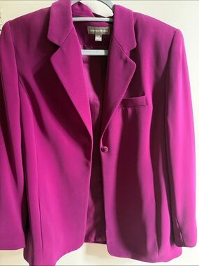 Valerie Stevens Bold Magenta Single-Button Blazer